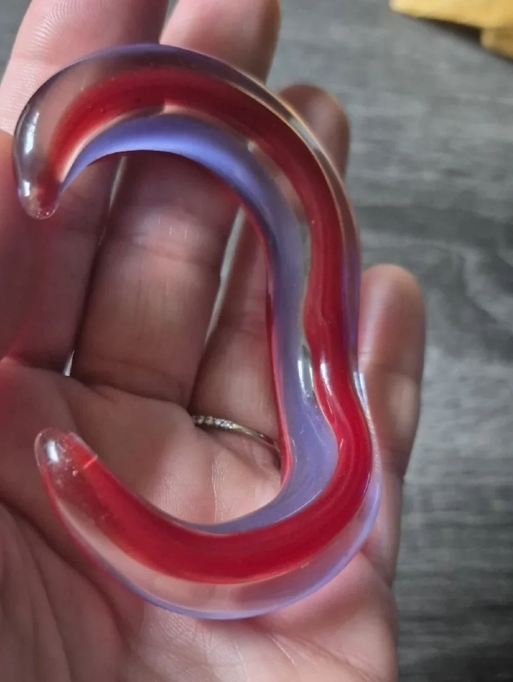 Glass Red Purple Cuff Bracelet 6